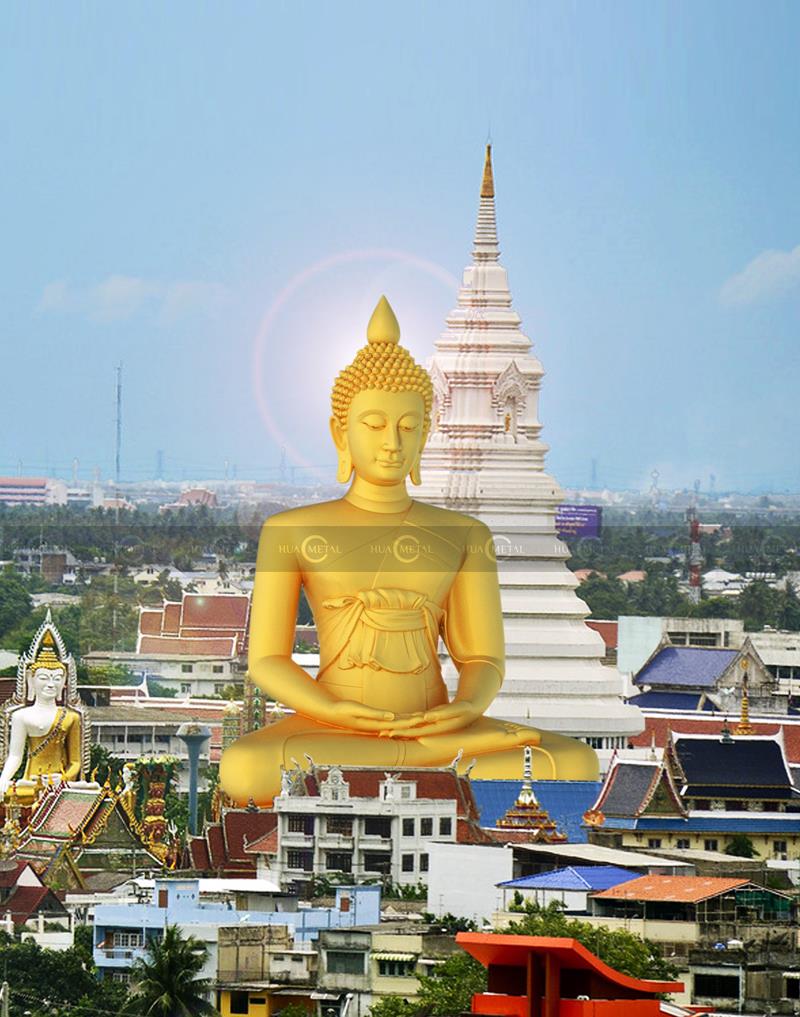 Thailand-Large-Bronze-Sakyamuni-Buddha-Statue-Sculpture