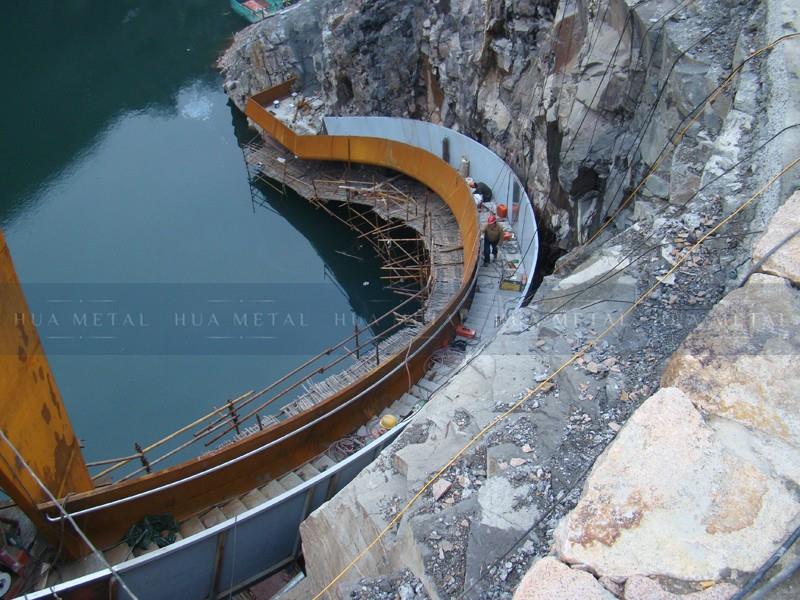 บันไดโค้ง-Corten เหล็กซุ้มจีนผู้ผลิต