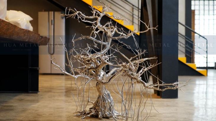 Stainless-steel-casting-statue-tree-shape